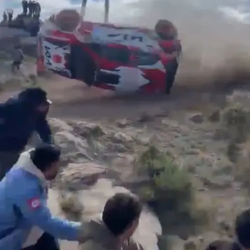Momento del accidente en Rally Sudamericano 2026 