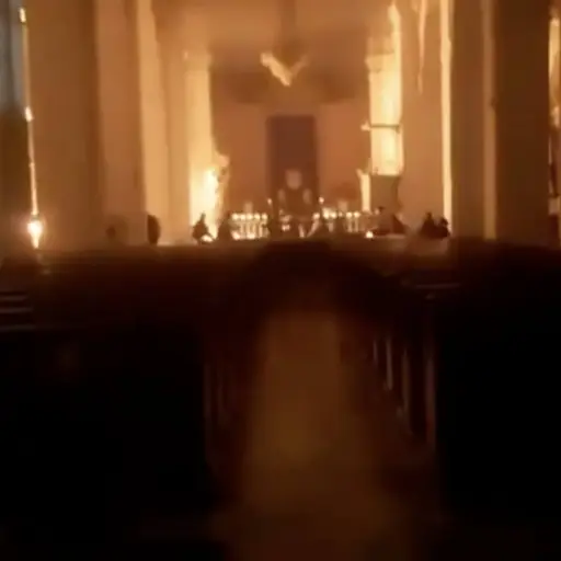 Incendio en catedral de Colombia.  ,Redes sociales.