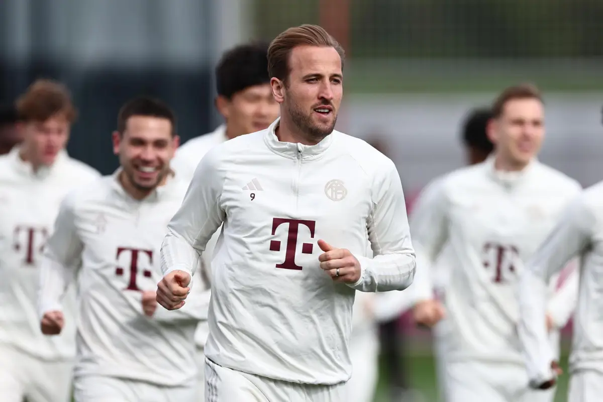 Harry Kane en el entreno del Bayern Múnich - EFE