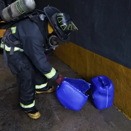 Los cuerpos de socorro atendieron el accidente químico ocurrido en zona 11. ,Bomberos Voluntarios
