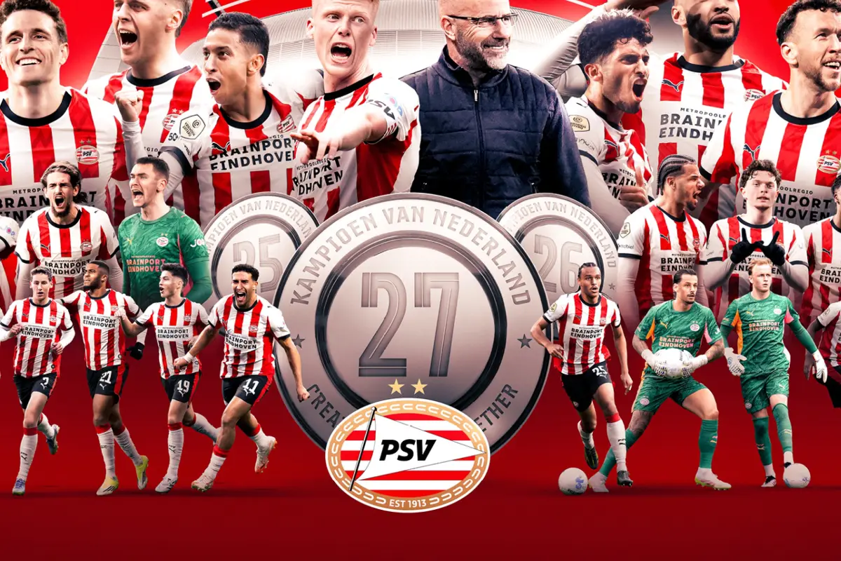 PSV se consagra campeón de la Liga de Países Bajos - PSV