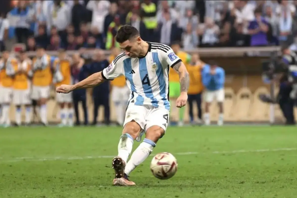 Gonzalo Montiel en el momento más importante en la Copa del Mundo de la FIFA Catar 2022 