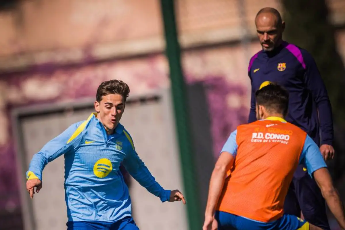 Entrenamiento del F. C. Barcelona 