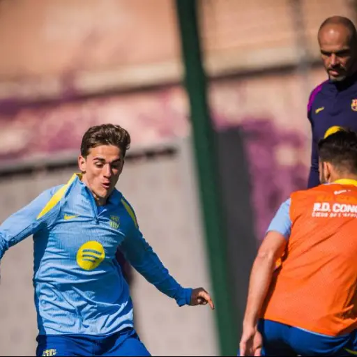 Entrenamiento del F. C. Barcelona 