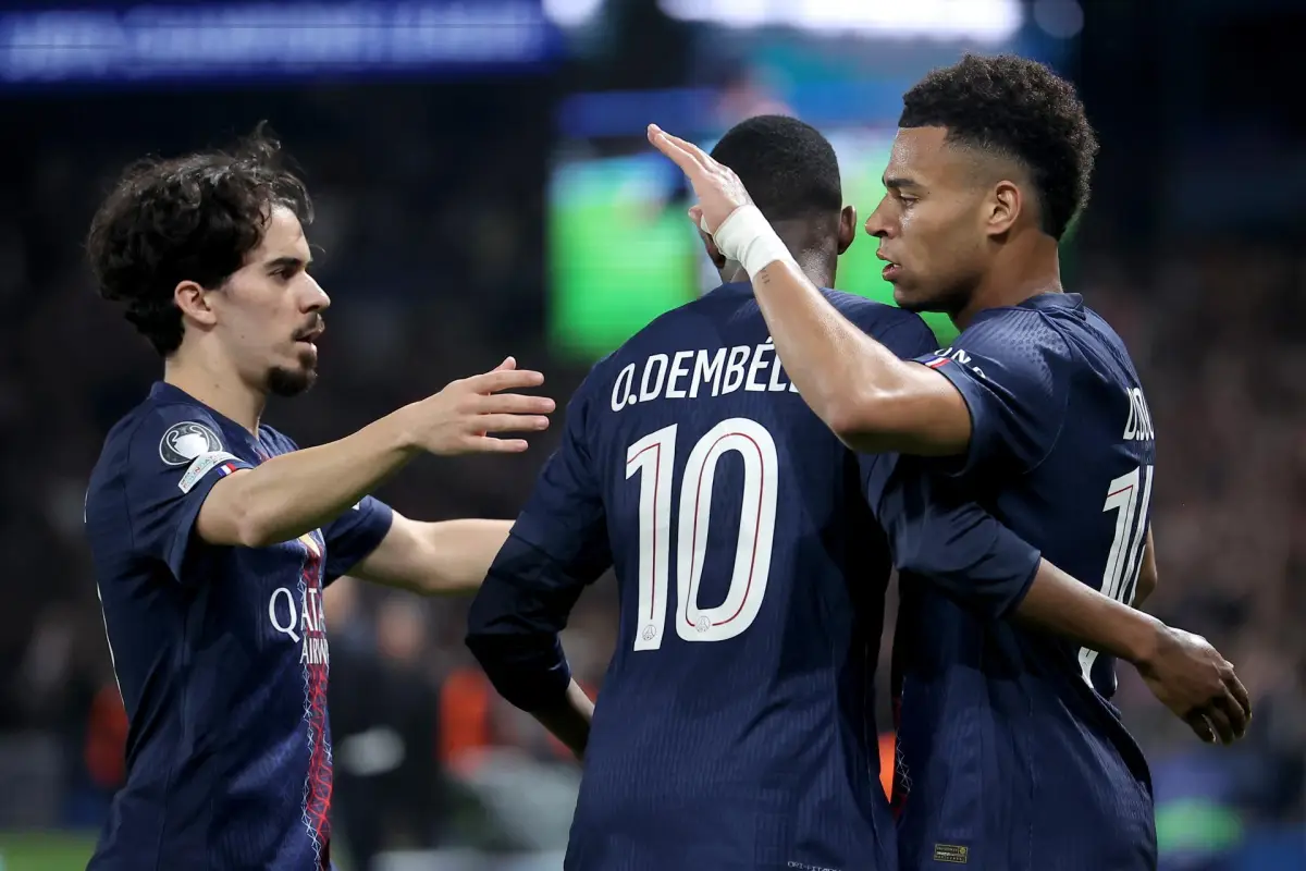 Celebración del Paris Saint-Germain ante el Liverpool - EFE