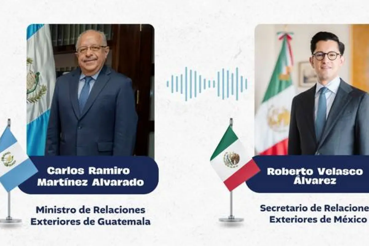 Los cancilleres de Guatemala, Carlos Martínez; y México, Roberto Velasco, dialogaron vía telefónica., Ministerio de Relaciones Exteriores