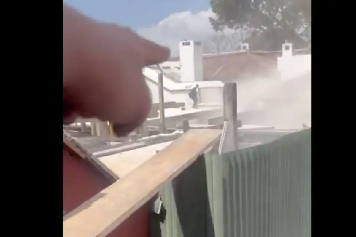 Captan a sujeto disparando al aire en Antigua Guatemala, Captura de video