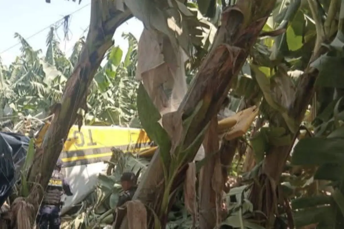 Accidente de avioneta, Captura de pantalla video de Facebook.