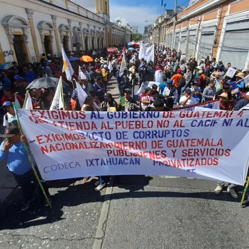 Integrantes de Codeca y otras organizaciones realizan manifestación en la capital el miércoles, 22 de abril. ,Omar Solís/Emisoras Unidas