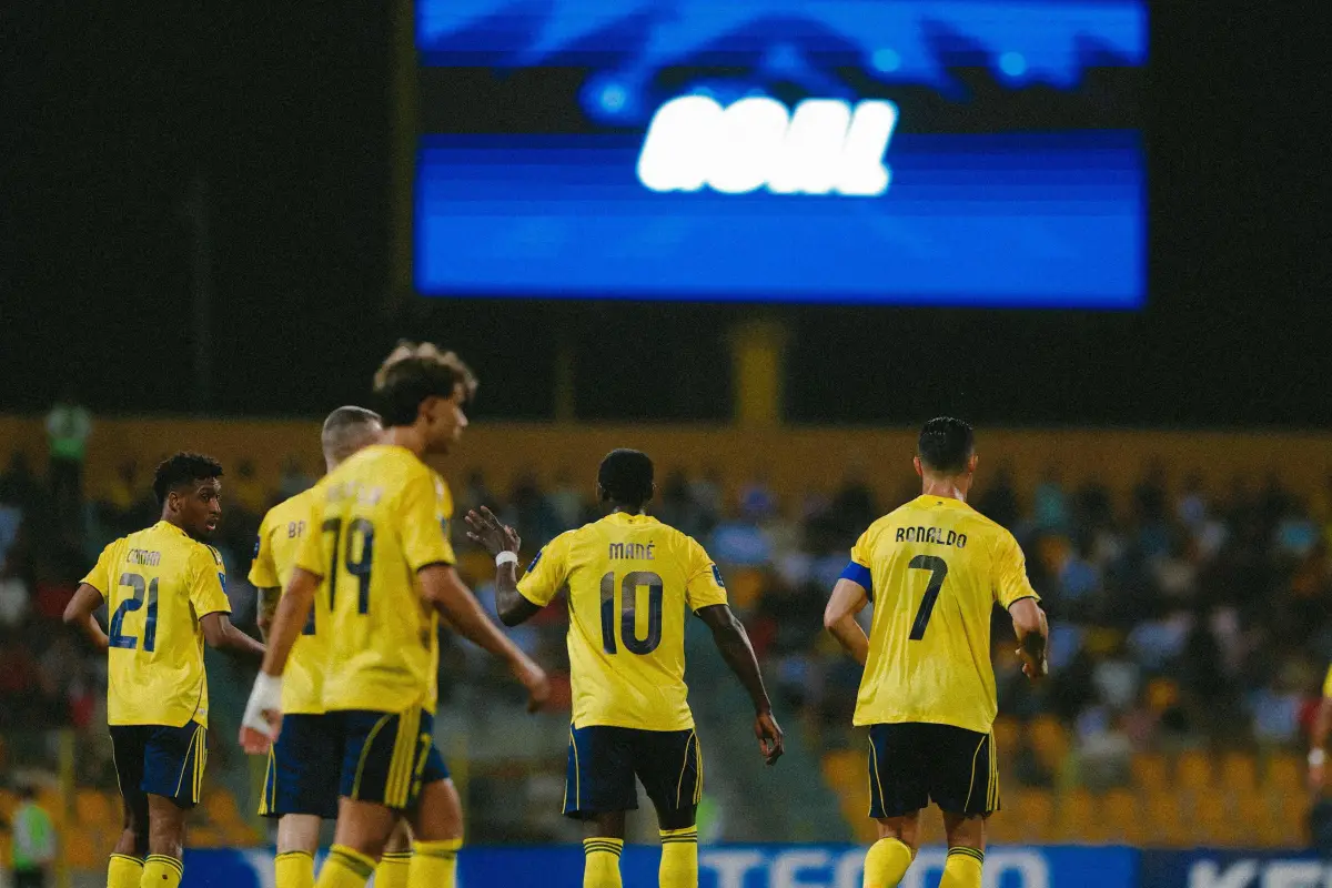 Al-Nassr de Cristiano Ronaldo celebra ante el Al-Ahli - Al Nassr