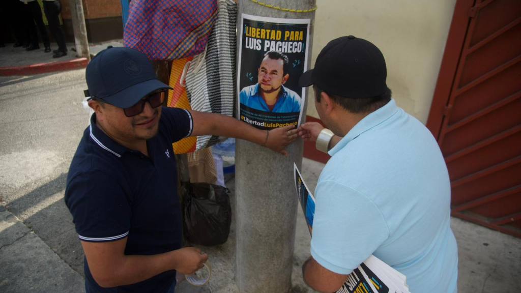 Manifestación de los 48 Cantones de Totonicapán para pedir libertad para Luis Pacheco y Héctor Chaclán | Foto: Omar Solís/EU