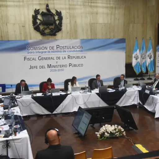 Reunión de la comisión de postulación para elección de fiscal general el jueves, 16 de abril de 2026. ,Omar Solís/Emisoras Unidas