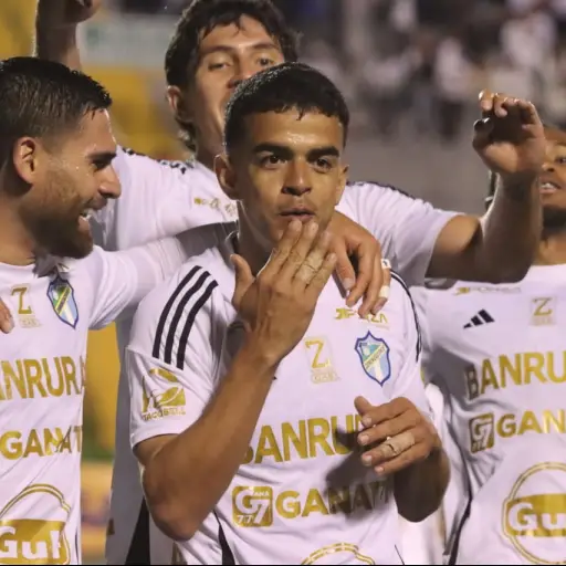 Celebración de Omar Duarte ante Guastatoya - Alex Meoño