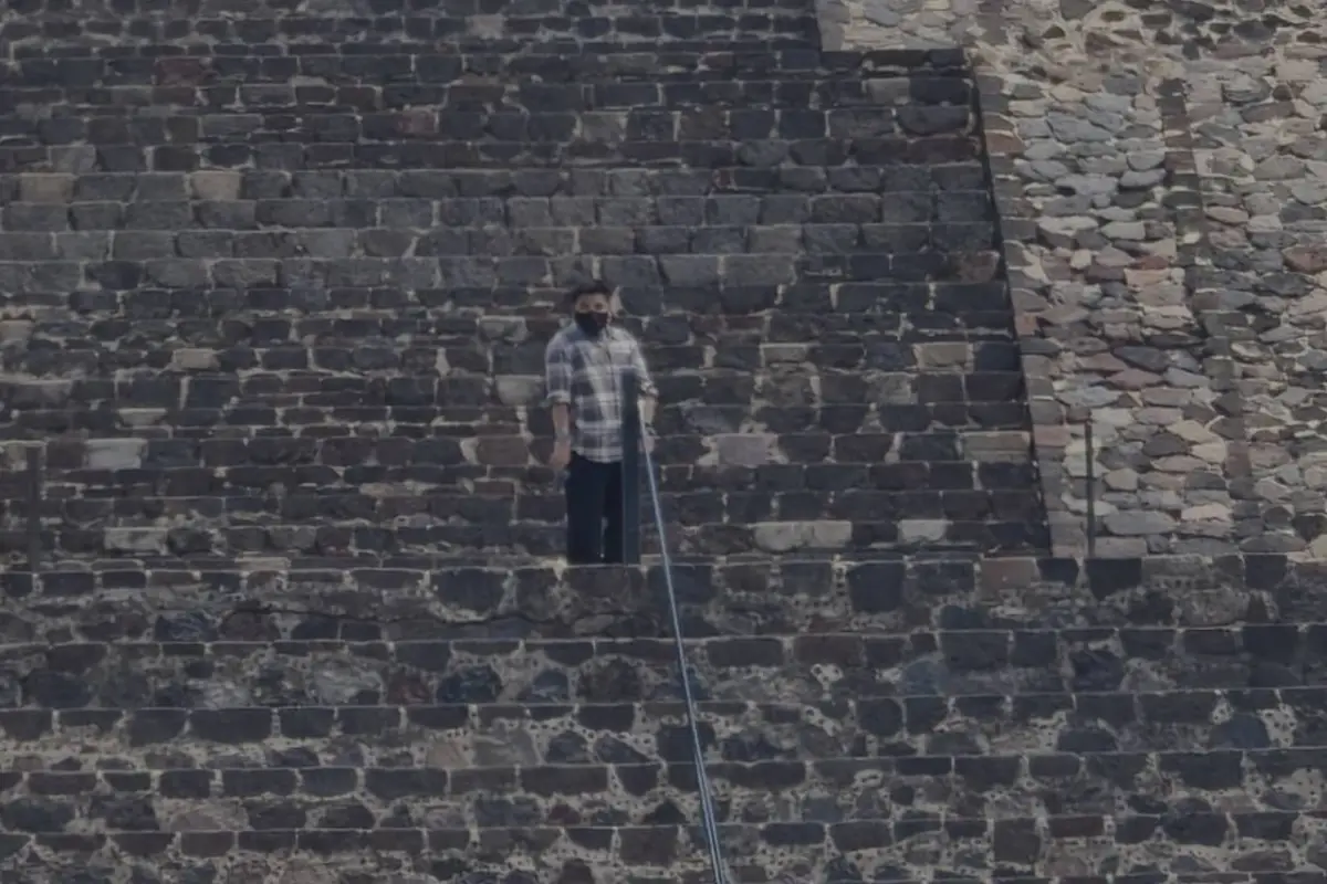  Tiroteo en pirámides de Teotihuacán, en México., Captura de pantalla video de X.