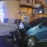 Uno de los vehículos colisionados en Villa Nueva. ,PMT