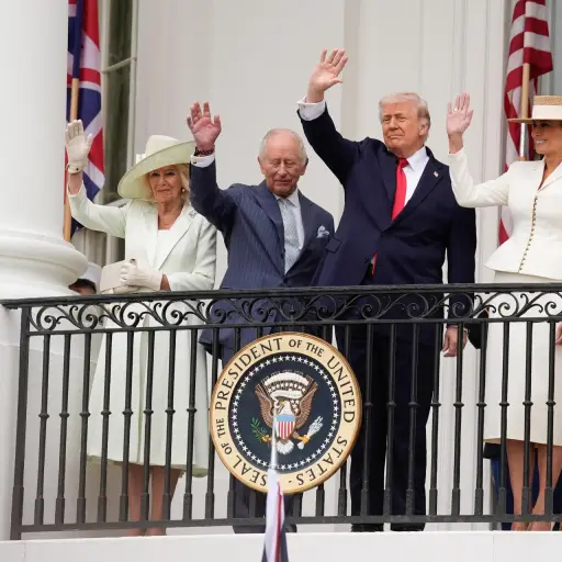 Trump recibe al rey Carlos III en ceremonia de honor en la Casa Blanca ,EFE