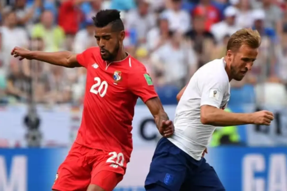 Aníbal Godoy ante Inglaterra en 2018