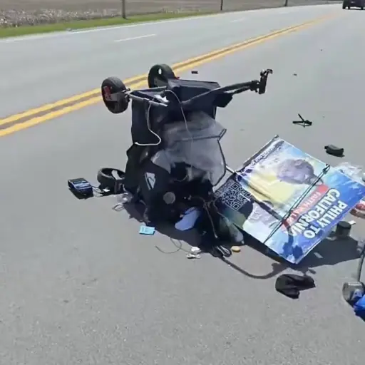 Así fue el momento exacto en que influencer es atropellado durante stream. ,Captura de pantalla video de X.