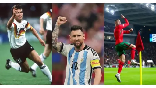 Futbolistas que jugaron cinco Mundiales