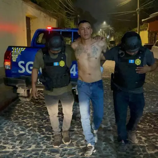 Según las investigaciones, el salvadoreño ya había sido sorpendido cobrando el dinero de una extorsión. ,PNC de Guatemala.