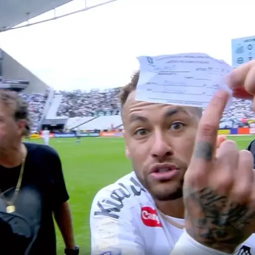 Neymar fue sustituido por error en un partido entre Santos y Coritiba - Captura de pantalla