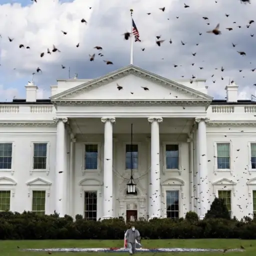 El extraño fenómeno de abejas que sorprendió en la Casa Blanca. ,Redes sociales.
