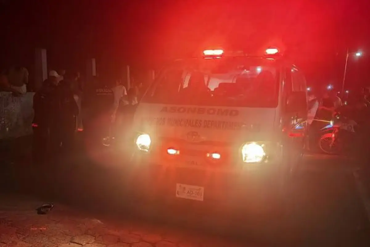 Lugar donde fueron localizadas las dos víctimas mortales en La Blanca, San Marcos., Bomberos Municipales Departamentales