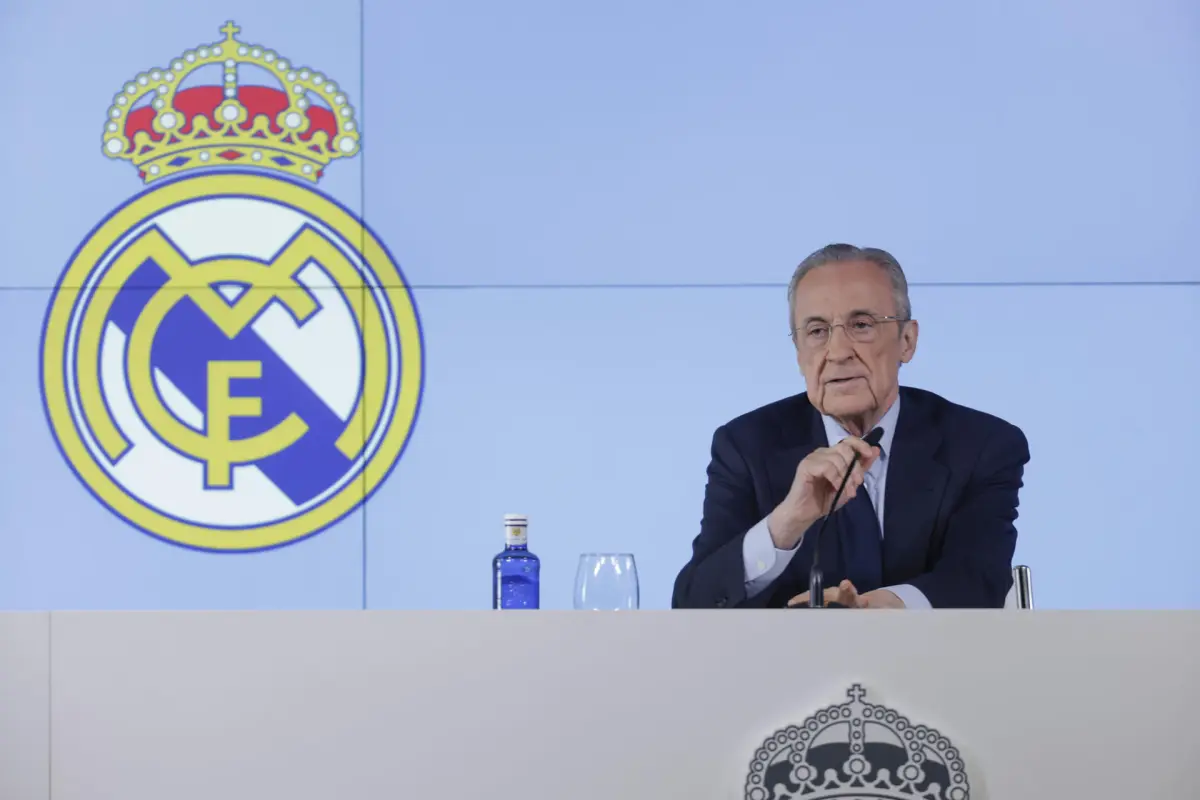 Florentino Pérez, presidente del Real Madrid en conferencia de prensa - EFE