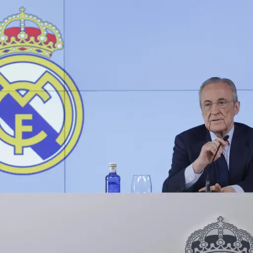 Florentino Pérez, presidente del Real Madrid en conferencia de prensa - EFE