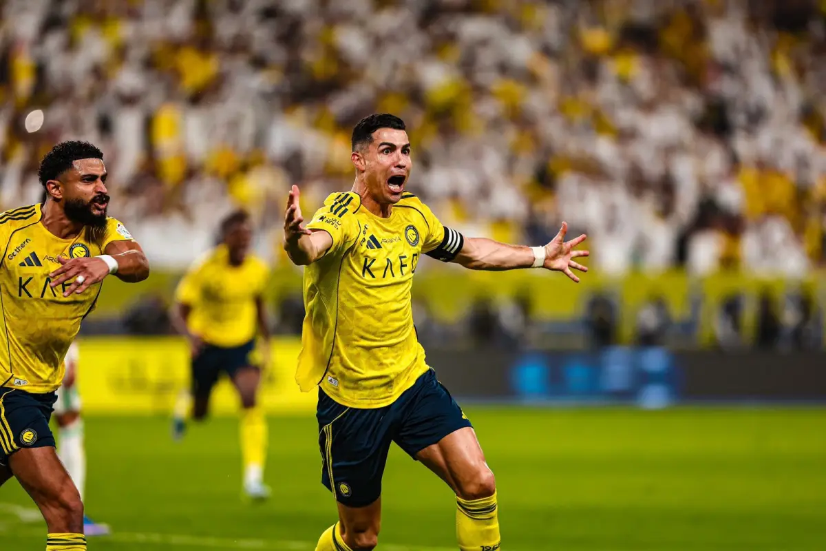 Celebración de Cristiano Ronaldo con el Al Nassr - Al Nassr