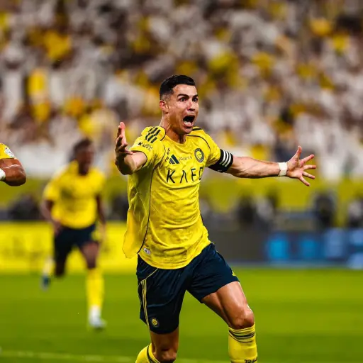 Celebración de Cristiano Ronaldo con el Al Nassr - Al Nassr