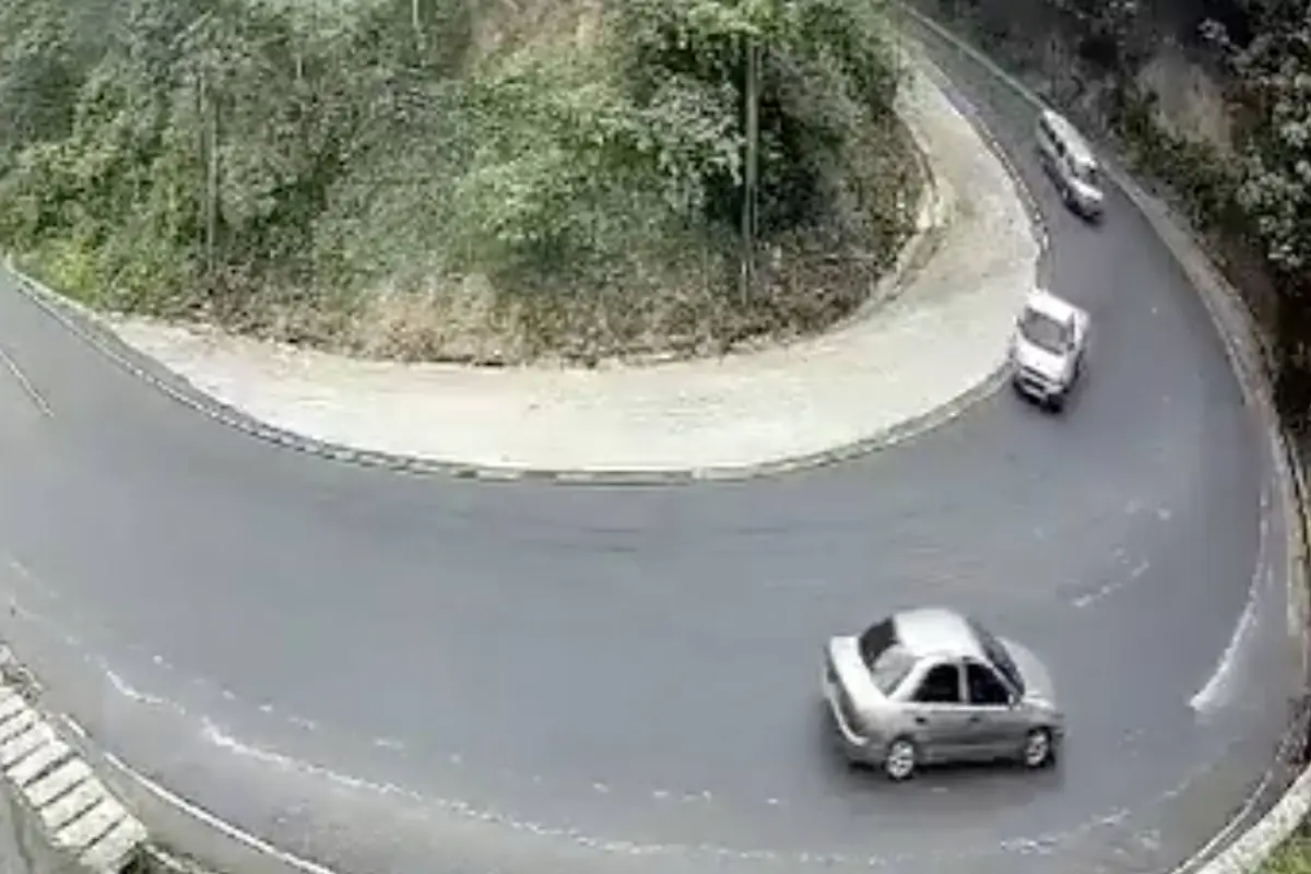Peligrosa curva de San Vicente Pacaya., Captura de pantalla video de X.