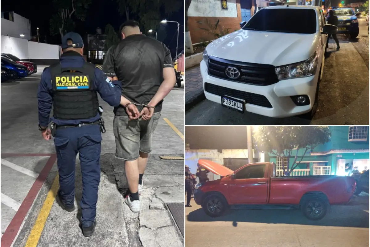 Persecución policial que terminó con captura de presunto robacarros en zona 19., PNC.