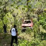 En este accidente se reportaron ocho personas lesionadas. ,Bomberos Voluntarios.