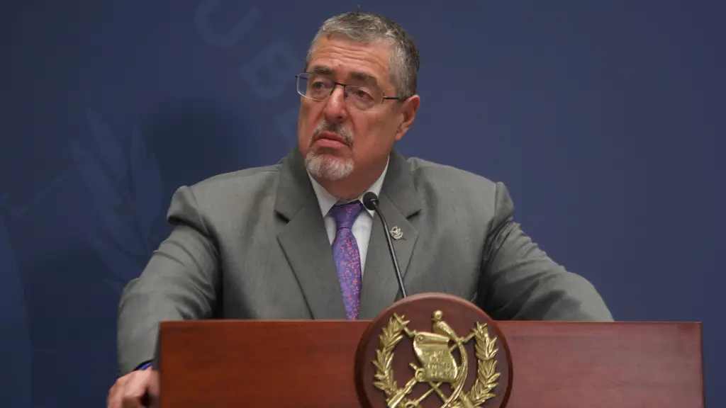 El presidente Bernardo Arévalo durante la conferencia de prensa \