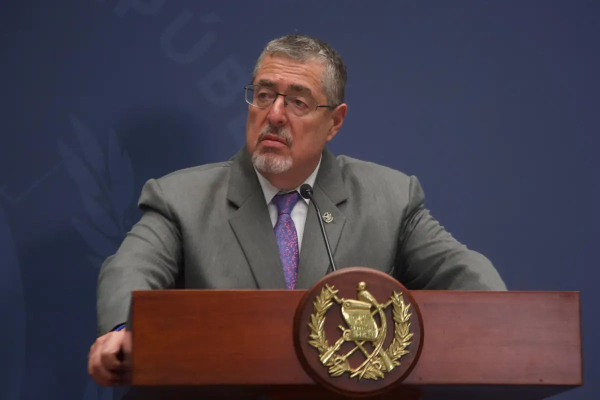 El presidente Bernardo Arévalo durante la conferencia de prensa "La Ronda", el lunes 11 de mayo de 2026., Omar Solís/Emisoras Unidas