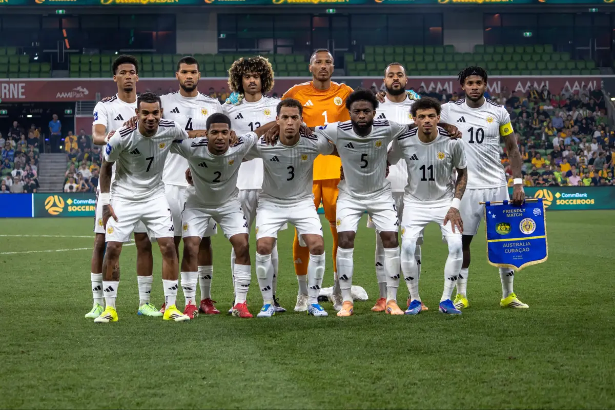 Selección de Curazao en un partido amistoso previo al Mundial - FKK