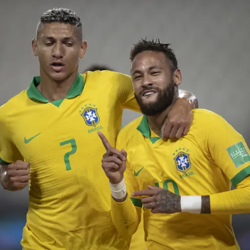 Neymar celebra un gol de la Selección de Brasil en Eliminatorias - CBF