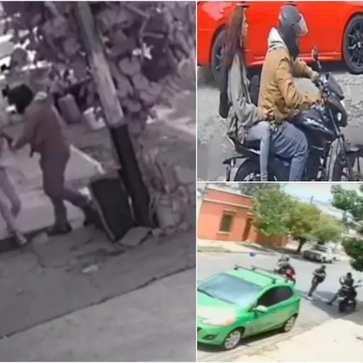 Videos captan violentos asaltos de motoladrones en zona 11. ,Captura de pantalla video de X.