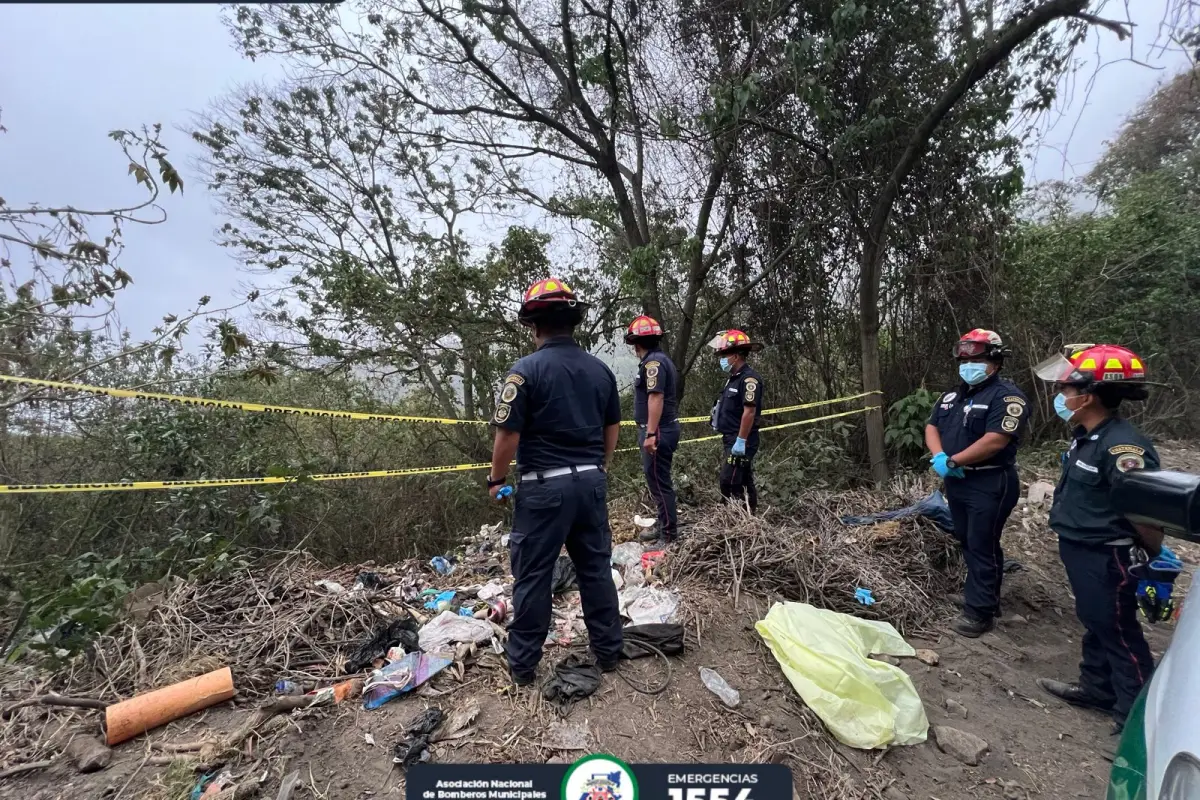 Los cuerpos fueron localizados cerca del vertedero de San Miguel Dueñas., Foto Bomberos Municipales Departamentales