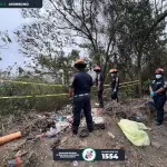Los cuerpos fueron localizados cerca del vertedero de San Miguel Dueñas. ,Foto Bomberos Municipales Departamentales