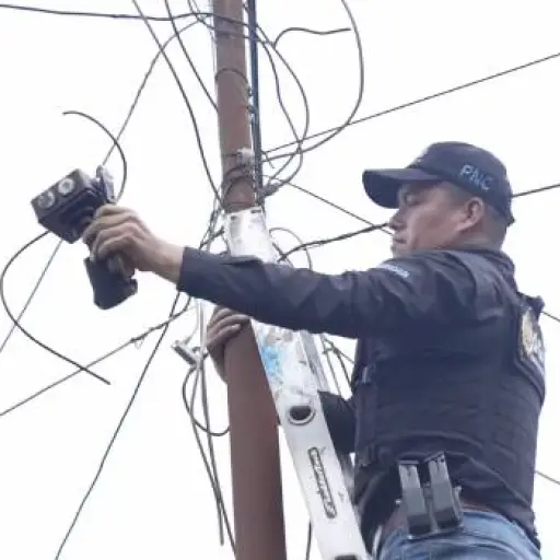 Cámaras de vigilancia retiradas de El Gallito, zona 3. ,PNC
