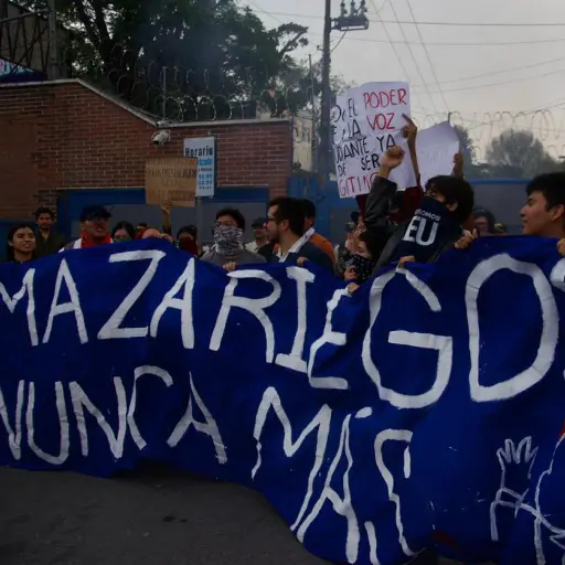 Estudiantes de la Universidad de San Carlos se pronunciaron tras conocer la resolución.  ,Foto Omar Solís