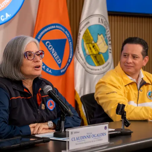 Autoridades de la Conred y el Insivumeh brindan detalles sobre la época de lluvias en conferencia de prensa el martes, 5 de mayo de 2026. ,Conred