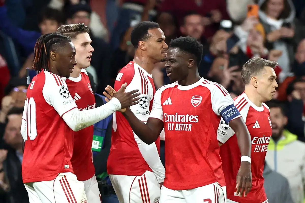 Celebración del Arsenal ante el Atlético de Madrid - EFE