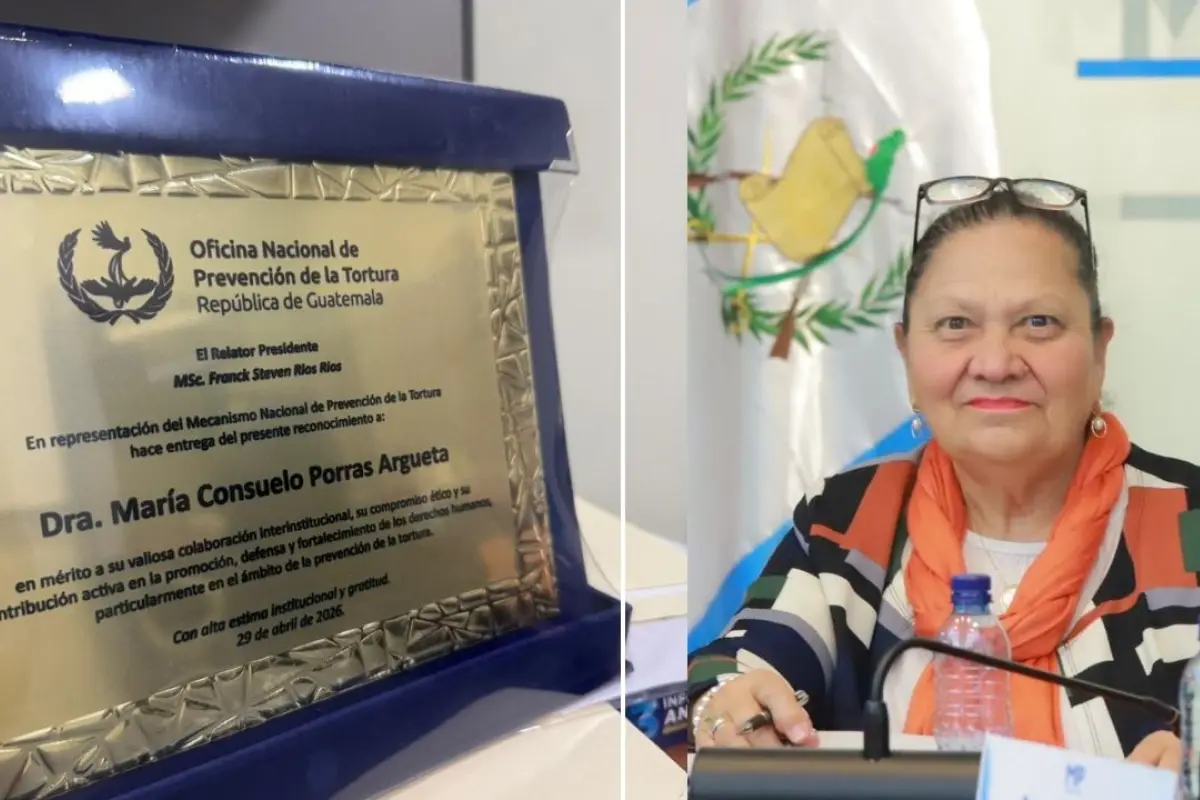 La Oficina Nacional de Prevención de la Tortura firmó el reconocimiento entregado a Porras., Ministerio Público.