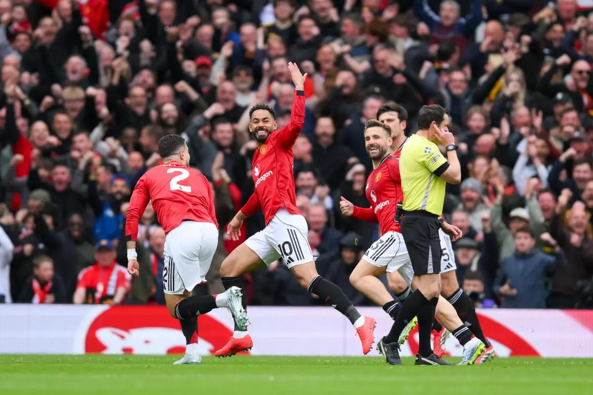 Celebración del Manchester United ante el Liverpool - EFE