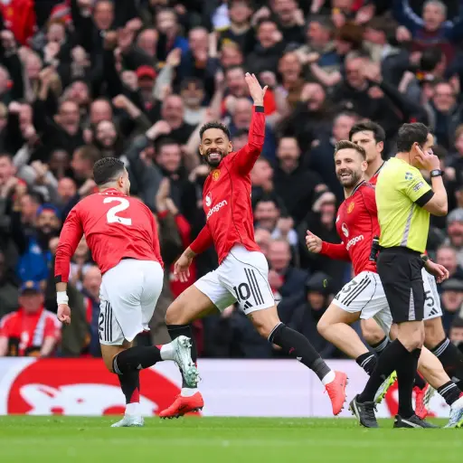 Celebración del Manchester United ante el Liverpool - EFE