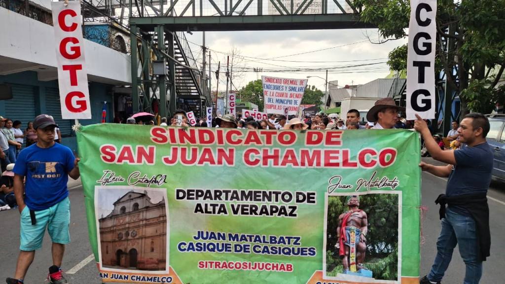 Sindicalistas conmemoran el Día del Trabajo con marcha | Alex Meoño