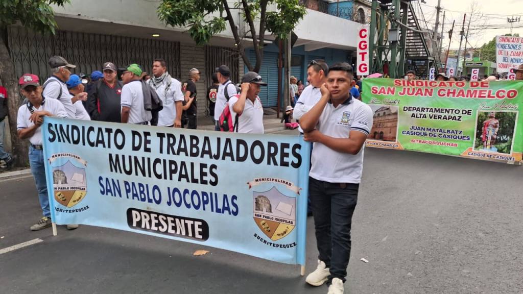 Sindicalistas conmemoran el Día del Trabajo con marcha | Alex Meoño